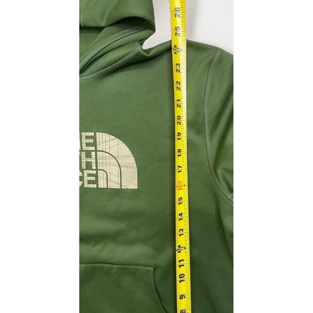 North Face Sweater Mens Medium Green Pullover Hoodie Sweatshirt Mens - Picture 5 of 6